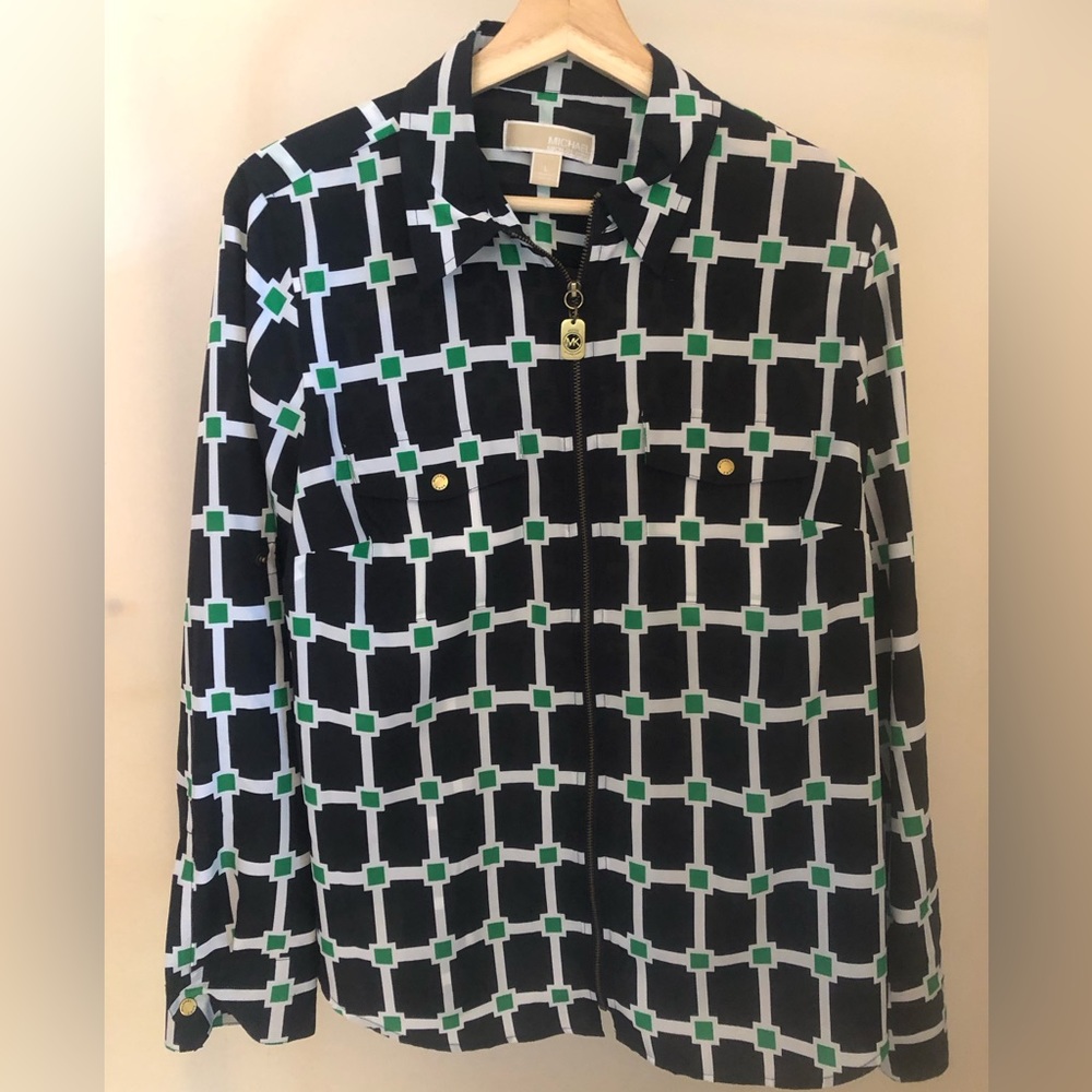 Michael Kors light weight geometric blouse